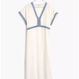 **NWT** Madewell Embroidered Midi Tunic Cover-Up Dress